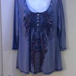 Energe LG blue and purple shirt